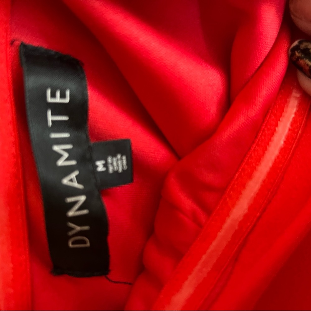 Red One-Shoulder Romper - Picture 2 of 3